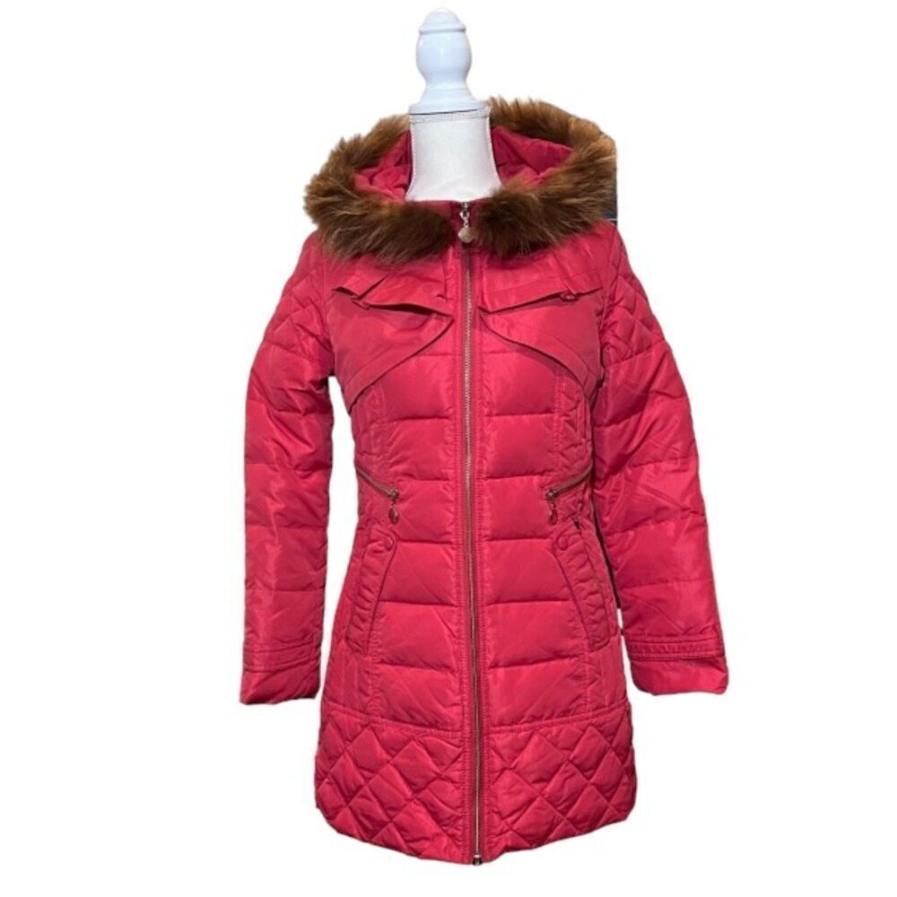 Ya Ya Duckling Brand Puffer Coat Japanese Import Bright‎ Pink Size Small